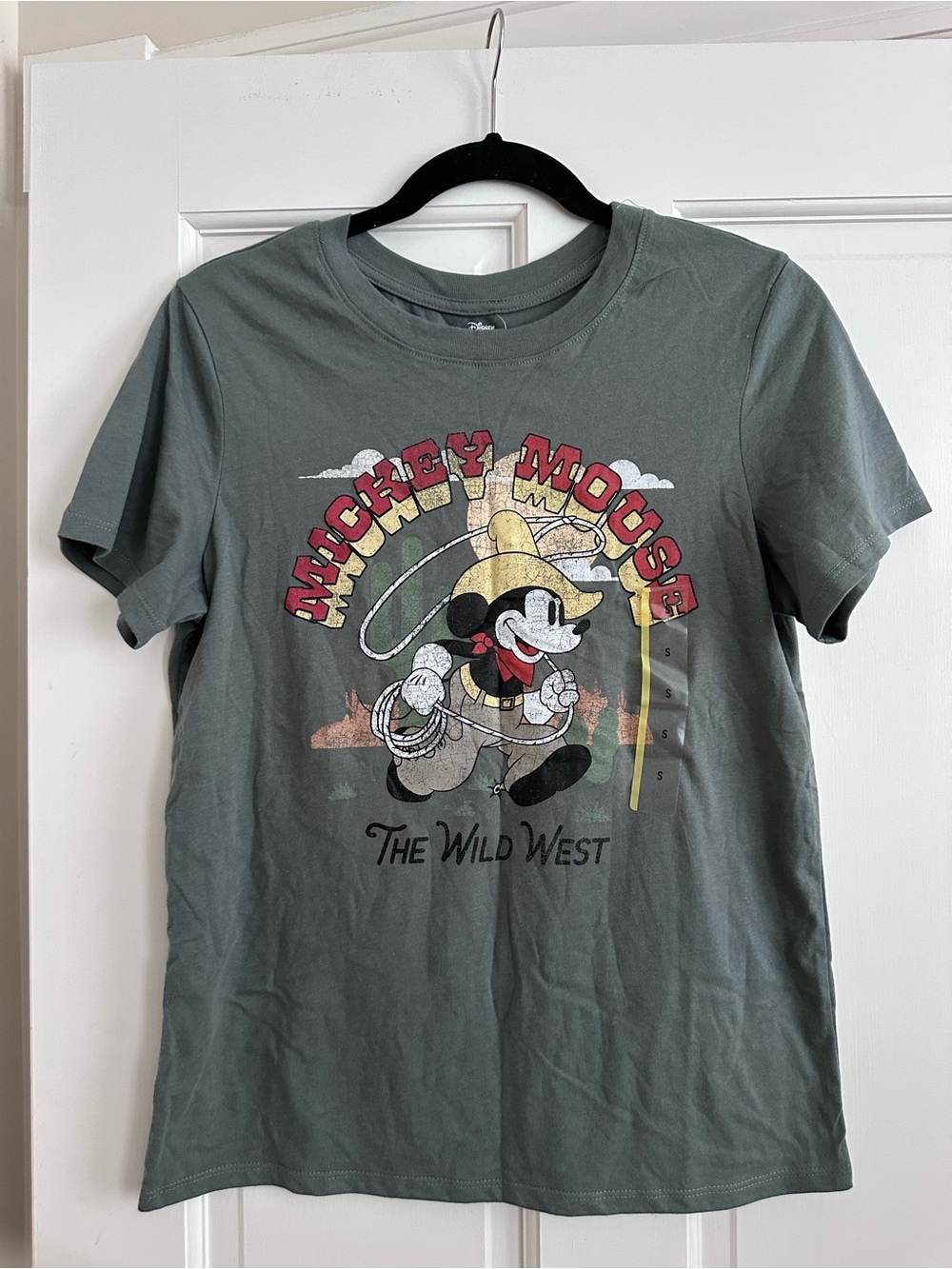 NWT S grey green Mickey Mouse T-shirt